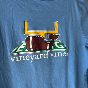 Vineyard Vines Womens Light Blue Long Sleeve Tee Shirt Football